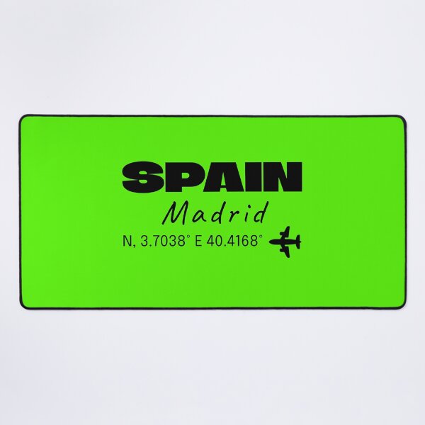 Item preview, Madrid Spain Coordinates Travel Design-black text designed and sold by Soft Strength Studio.