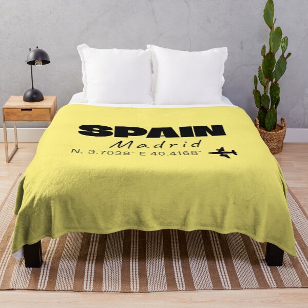 Item preview, Madrid Spain Coordinates Travel Design-black text designed and sold by Soft Strength Studio.