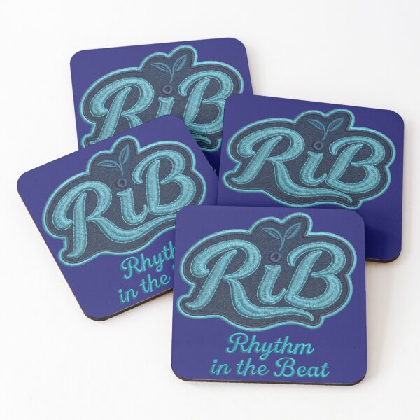 Item preview, Urban Biology RiB Script Ocean Blue Embroidery Style designed and sold by Rib-Brand.