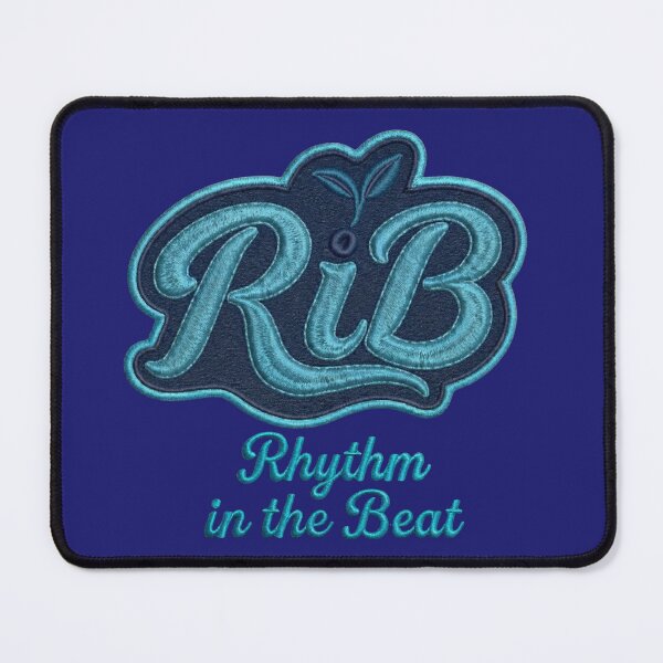 Item preview, Urban Biology RiB Script Ocean Blue Embroidery Style designed and sold by Rib-Brand.
