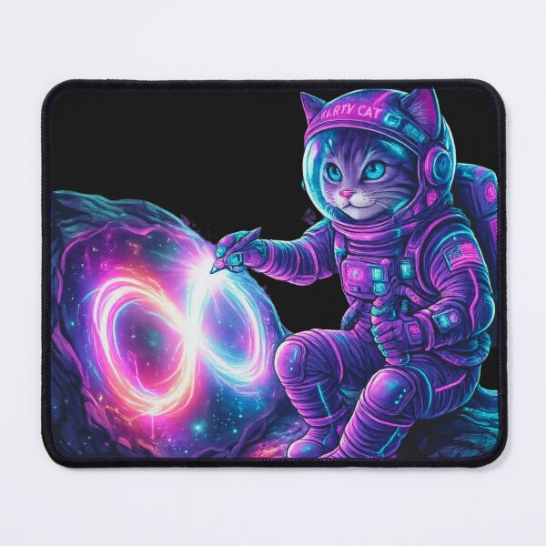 Item preview, Neon Space Cat Astronaut designed and sold by Nika Art Studio.