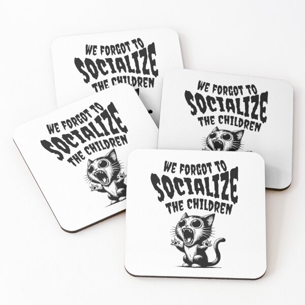 Item preview, We Forgot To Socialize The Children Homeschool Cat Meme designed and sold by KAWKAW-DRHM.