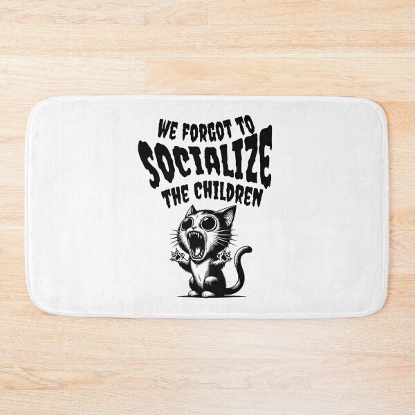 Item preview, We Forgot To Socialize The Children Homeschool Cat Meme designed and sold by KAWKAW-DRHM.