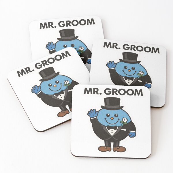 Item preview, Mr Groom Mr. Men Character Wedding Best Man Bachelor Wedding Relationship Funny Marriage Blue Suit Gift designed and sold by SamiraArts.