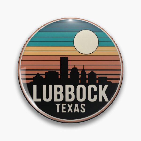Item preview, Lubbock Texas: Sunset Skyline Outlined Moon designed and sold by CircinusStore.