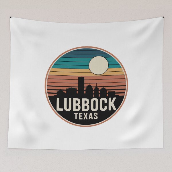 Item preview, Lubbock Texas: Sunset Skyline Outlined Moon designed and sold by CircinusStore.