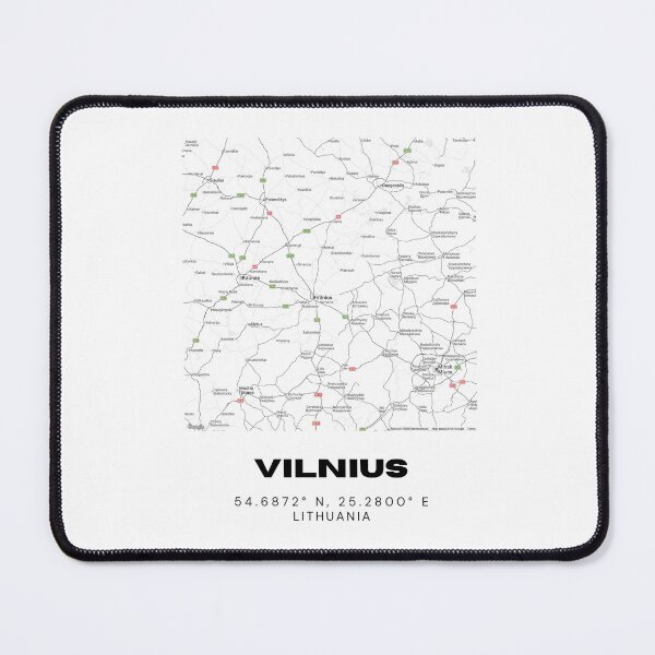 Item preview, Vilnius Lithuania Coordinates Print | Capital City | Minimalist Wall Art designed and sold by RM-Journey.