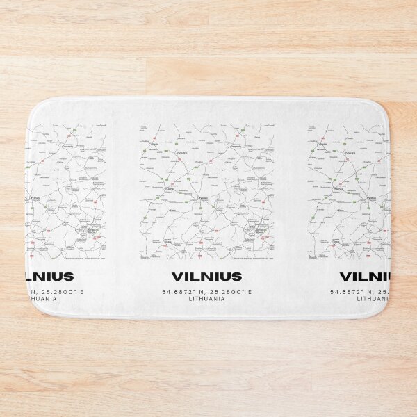 Item preview, Vilnius Lithuania Coordinates Print | Capital City | Minimalist Wall Art designed and sold by RM-Journey.