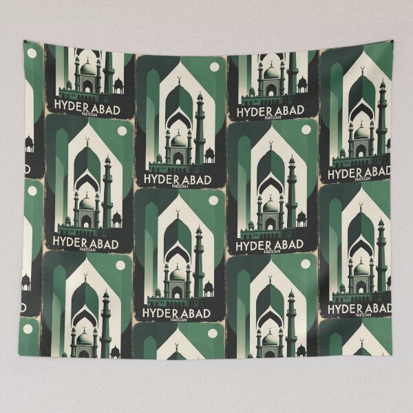 Item preview, Hyderabad Pakistan Retro Vintage Travel Souvenir designed and sold by TravelersGems.