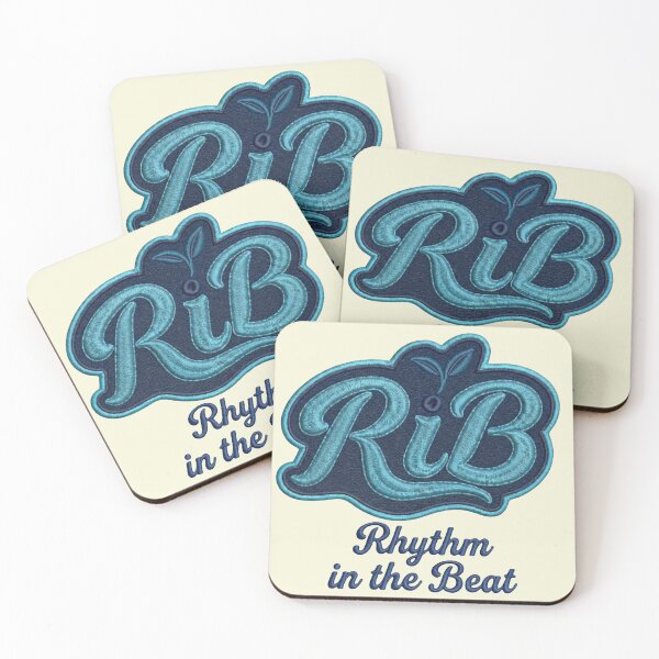 Item preview, Urban Biology RiB Script Ocean Blue Embroidery Style designed and sold by Rib-Brand.