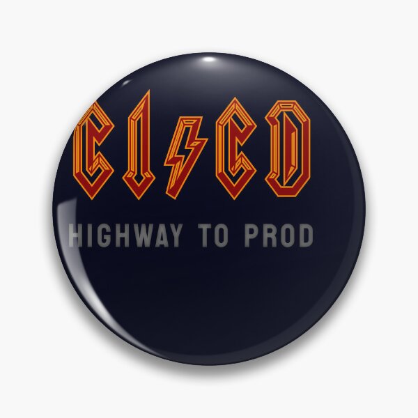 Item preview, CICD Highway to Prod - DevOps - ACDC Rockstar Devops Tshirt Red on Black designed and sold by VandoorLabs.
