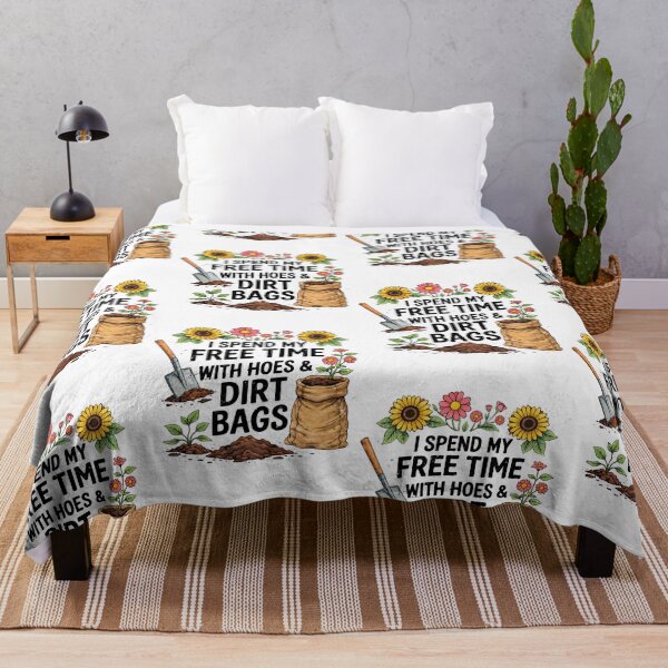 Item preview, I Spend My Free Time With Hoes And Dirt Bags Gardening Pun designed and sold by KAWKAW-DRHM.