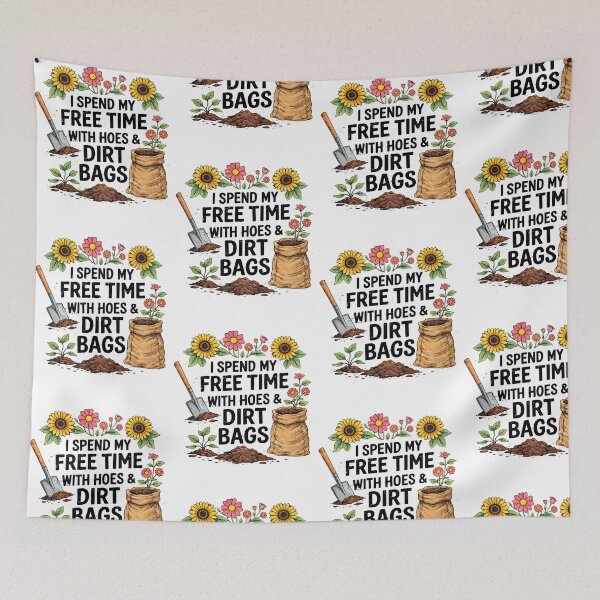 Item preview, I Spend My Free Time With Hoes And Dirt Bags Gardening Pun designed and sold by KAWKAW-DRHM.