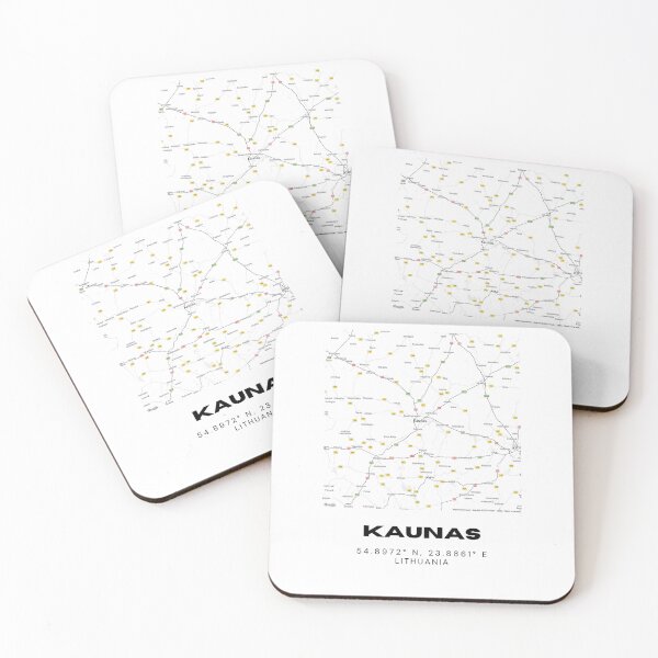 Item preview, Kaunas Lithuania Coordinates Print | Minimalist City Wall Art designed and sold by RM-Journey.