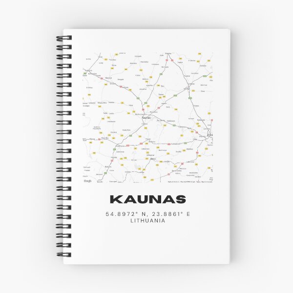 Item preview, Kaunas Lithuania Coordinates Print | Minimalist City Wall Art designed and sold by RM-Journey.