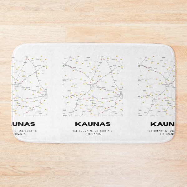 Item preview, Kaunas Lithuania Coordinates Print | Minimalist City Wall Art designed and sold by RM-Journey.