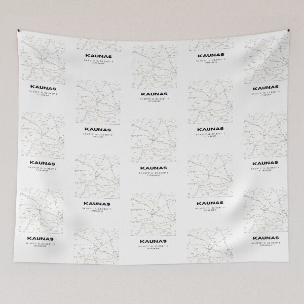 Item preview, Kaunas Lithuania Coordinates Print | Minimalist City Wall Art designed and sold by RM-Journey.