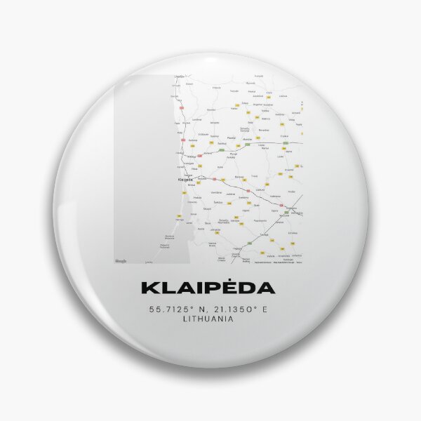 Item preview, Klaipėda Lithuania Coordinates Wall Art | Coastal City Print designed and sold by RM-Journey.