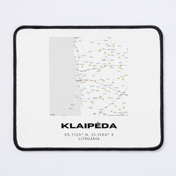 Item preview, Klaipėda Lithuania Coordinates Wall Art | Coastal City Print designed and sold by RM-Journey.