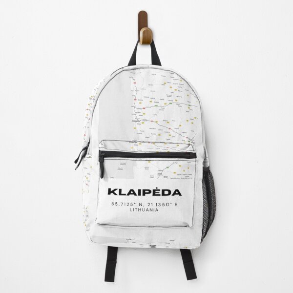 Item preview, Klaipėda Lithuania Coordinates Wall Art | Coastal City Print designed and sold by RM-Journey.