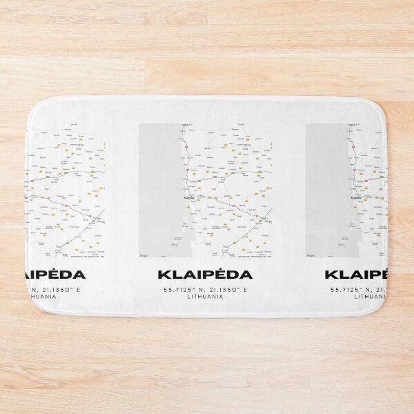 Item preview, Klaipėda Lithuania Coordinates Wall Art | Coastal City Print designed and sold by RM-Journey.
