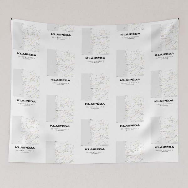 Item preview, Klaipėda Lithuania Coordinates Wall Art | Coastal City Print designed and sold by RM-Journey.