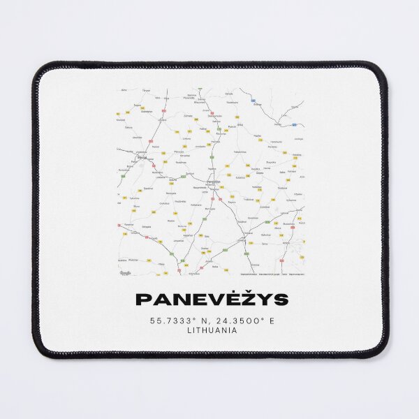 Item preview, Panevėžys Lithuania Coordinates Print | Minimalist City Art designed and sold by RM-Journey.