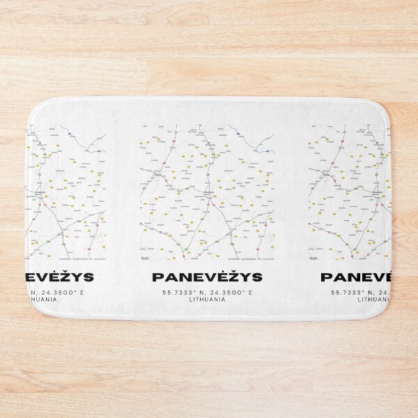 Item preview, Panevėžys Lithuania Coordinates Print | Minimalist City Art designed and sold by RM-Journey.