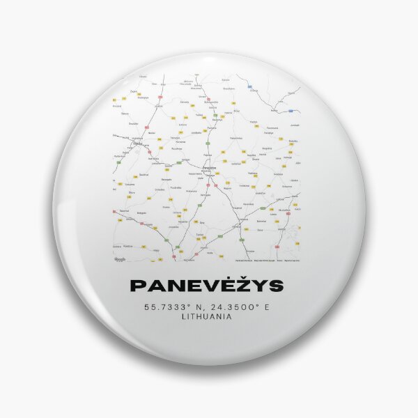 Item preview, Panevėžys Lithuania Coordinates Print | Minimalist City Art designed and sold by RM-Journey.