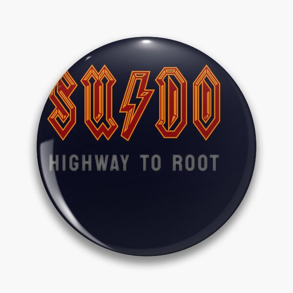 Item preview, SUDO Highway to Root - Developer - ACDC Rockstar Coder tshirt Red on Black designed and sold by VandoorLabs.