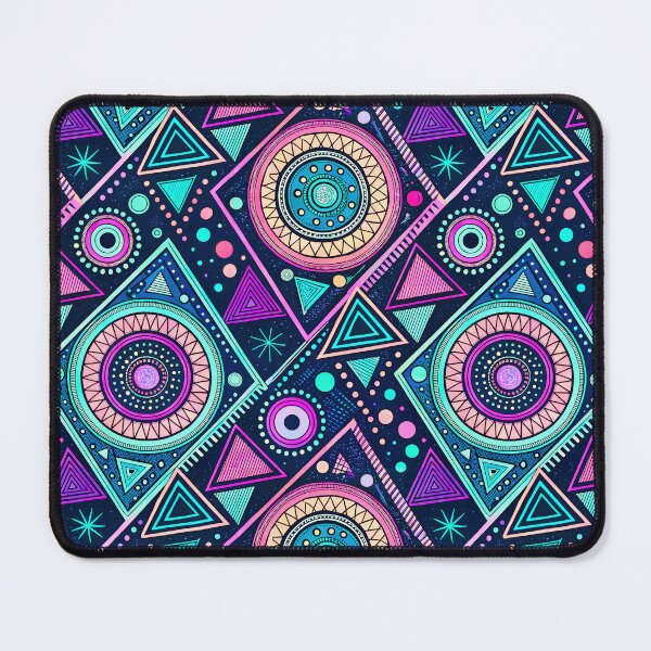 Item preview, Neon multicolor geometric pattern  designed and sold by michplante60.