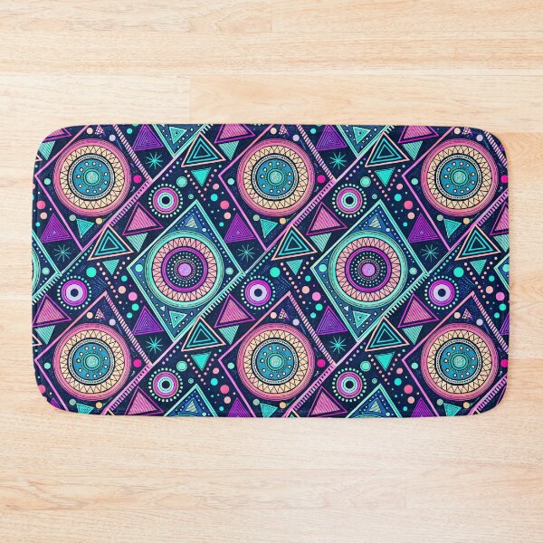 Item preview, Neon multicolor geometric pattern  designed and sold by michplante60.