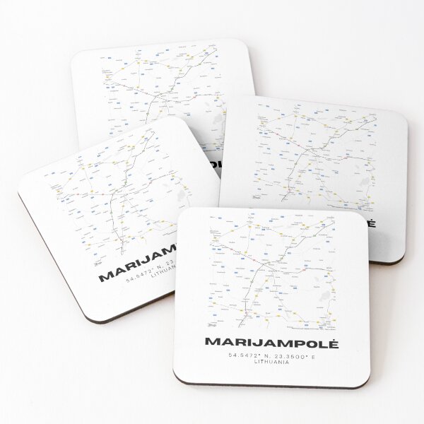 Item preview, Marijampolė Lithuania Coordinates Print | Minimalist City Art designed and sold by RM-Journey.