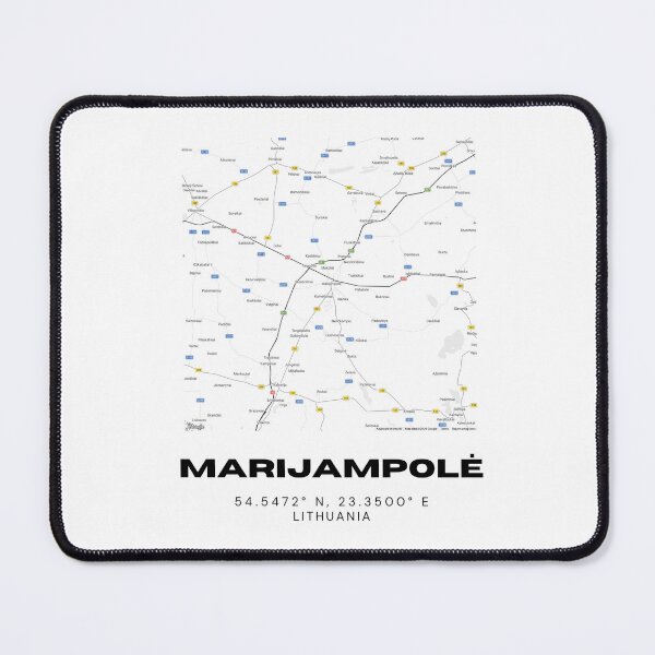 Item preview, Marijampolė Lithuania Coordinates Print | Minimalist City Art designed and sold by RM-Journey.