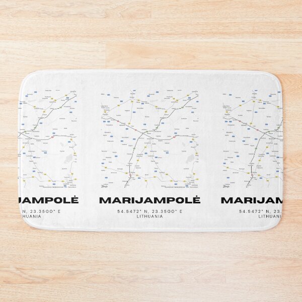 Item preview, Marijampolė Lithuania Coordinates Print | Minimalist City Art designed and sold by RM-Journey.