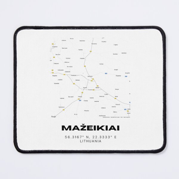 Item preview, Mažeikiai Lithuania Coordinates Print | Minimalist City Wall Art designed and sold by RM-Journey.