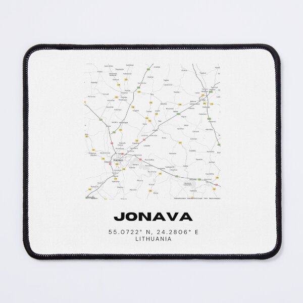 Item preview, Jonava Lithuania Coordinates Print | Minimalist Wall Art designed and sold by RM-Journey.