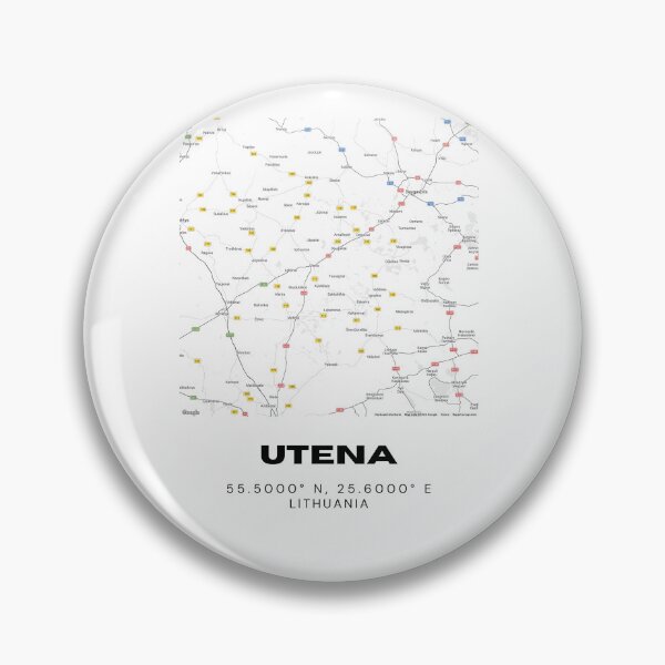 Item preview, Utena Lithuania Coordinates Print | Minimalist City Wall Art designed and sold by RM-Journey.