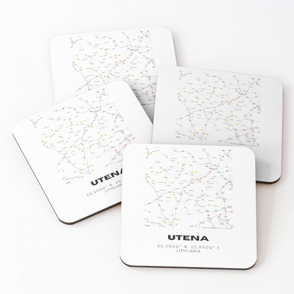 Item preview, Utena Lithuania Coordinates Print | Minimalist City Wall Art designed and sold by RM-Journey.