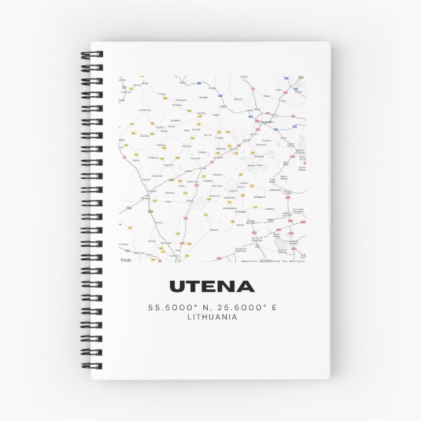 Item preview, Utena Lithuania Coordinates Print | Minimalist City Wall Art designed and sold by RM-Journey.