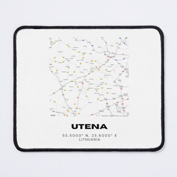 Item preview, Utena Lithuania Coordinates Print | Minimalist City Wall Art designed and sold by RM-Journey.