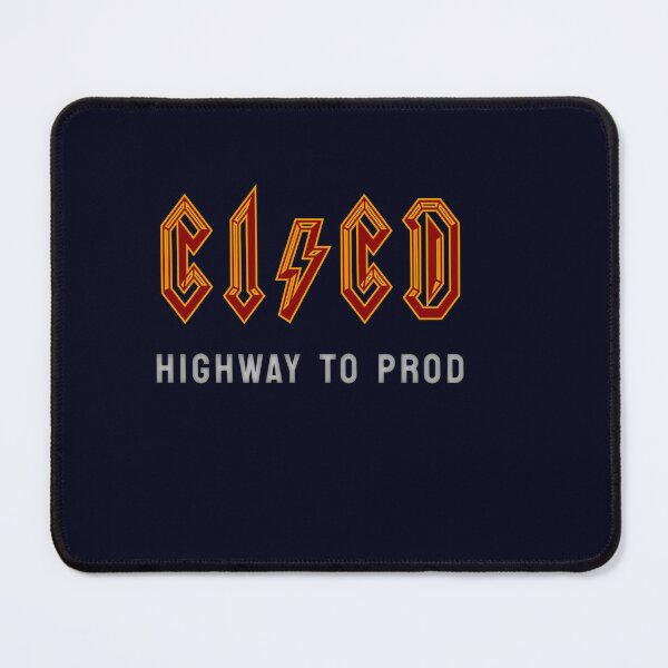 Item preview, CICD Highway to Prod - DevOps - ACDC Rockstar Devops Tshirt Maroon designed and sold by VandoorLabs.