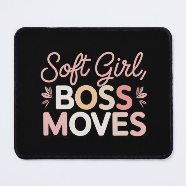 Item preview, Soft Girl Boss Moves. Feminine Power Aesthetic Typography Design designed and sold by Aarvya Fashion Club ( A.F.C ).