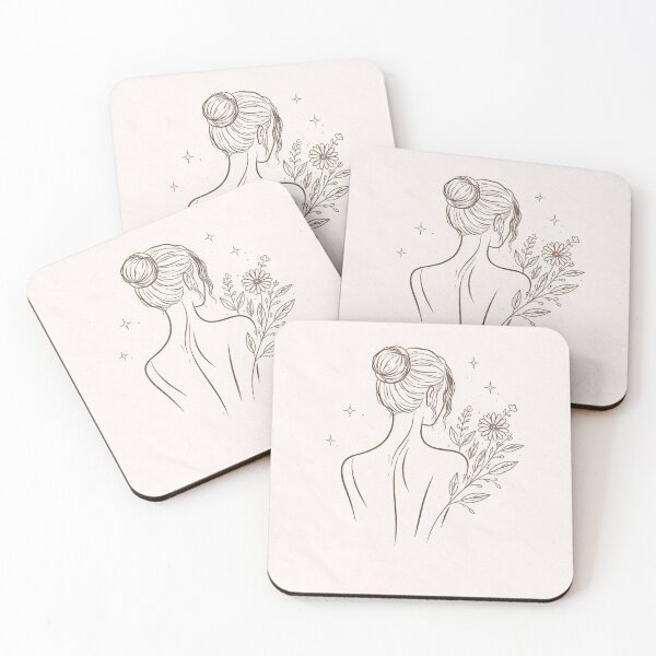 Item preview, Minimal Feminine Line Art Woman – Aesthetic Boho Neutral Illustration designed and sold by Swati's Digital Den.