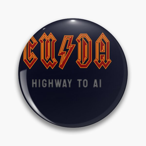 Item preview, CUDA Highway to AI - Artificial Intelligence - ACDC Rockstar AI Scientist tshirt Red on Black designed and sold by VandoorLabs.