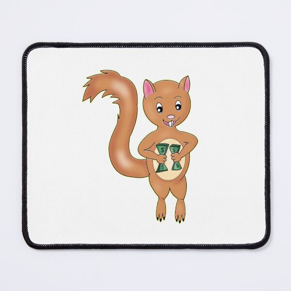 Item preview, Pay Day Squirrel Holding Cash designed and sold by BalRaju-Doodles.