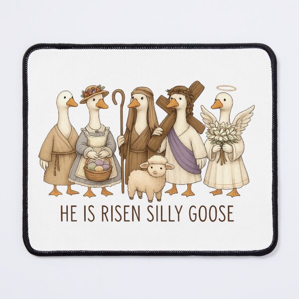 Item preview, He Is Risen Silly Goose Easter Jesus Christ  designed and sold by Thread&Fable.