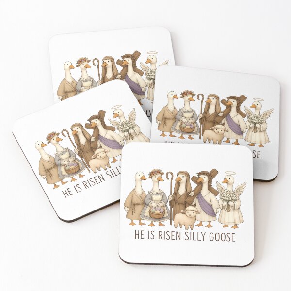 Item preview, He Is Risen Silly Goose Easter Jesus Christ  designed and sold by Thread&Fable.