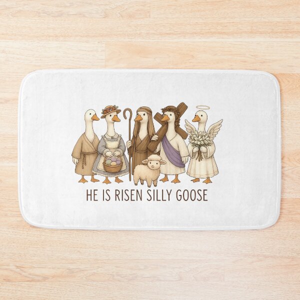 Item preview, He Is Risen Silly Goose Easter Jesus Christ  designed and sold by Thread&Fable.