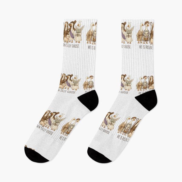 Item preview, He Is Risen Silly Goose Easter Jesus Christ  designed and sold by Thread&Fable.